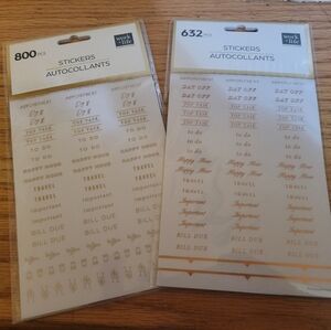 The Happy Planner Sticker Set - White and Gold - 1432 Total Stickers!